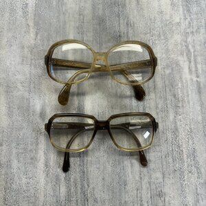 Blake Janet Design Eyeglasses Frames Only TAN Brown Crystal Full Rim Small